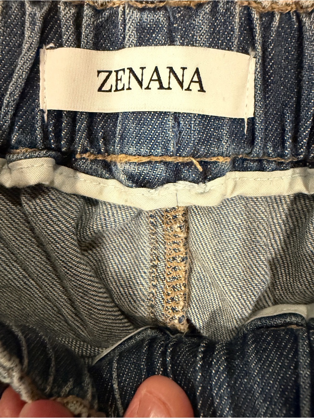 ZENANA Light Blue Drawstring Relaxed Fit Jeans - Picture 6 of 7